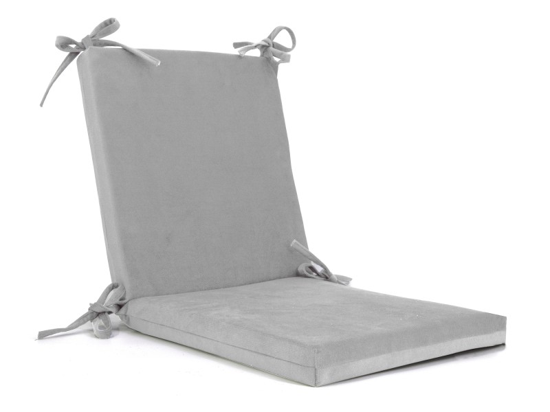 Μαξιλάρι με πλάτη Velure για καρέκλες- πολυθρόνες με κορδόνια στην πλάτη μονόχρωμο Λευκό