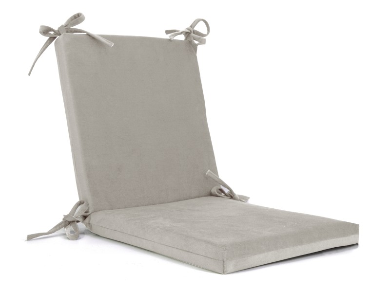 Μαξιλάρι με πλάτη Velure για καρέκλες- πολυθρόνες με κορδόνια στην πλάτη μονόχρωμο Μπεζ