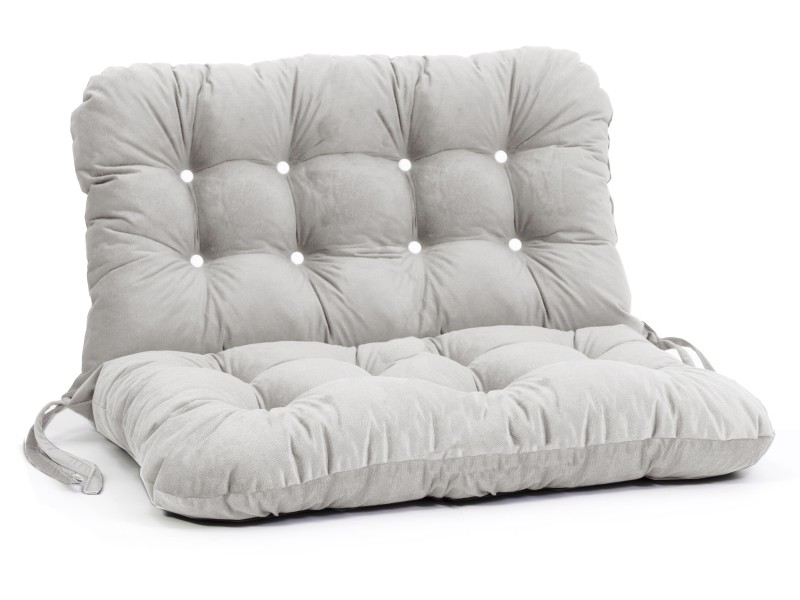 Μαξιλάρι Velure για καναπέ με ενσωματωμένη πλάτη - Μονόχρωμο λευκό