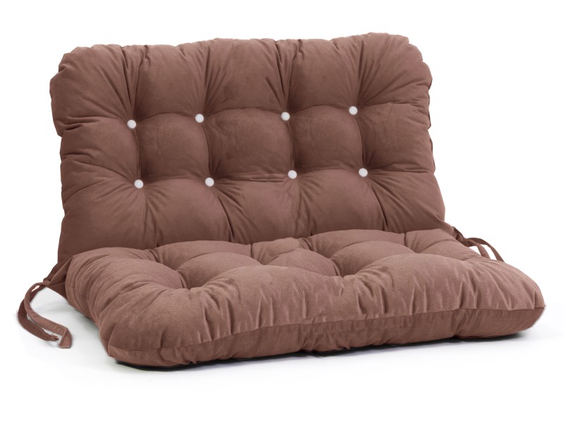 Μαξιλάρι Velure για καναπέ με ενσωματωμένη πλάτη - Μονόχρωμο σομόν