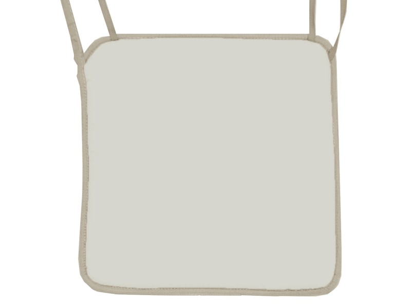Μαξιλάρι καρέκλας με ρέλι, εκρού χρώμα