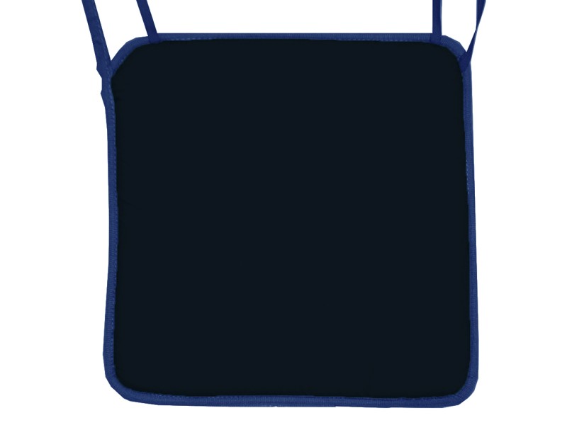Μαξιλάρι καρέκλας με ρέλι, μαύρο χρώμα