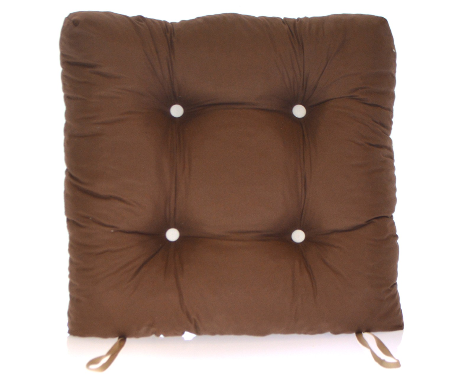 Μαξιλάρι κάθισμα μπαμπού - Κρετόν καφέ ύφασμα | Mypouf.gr