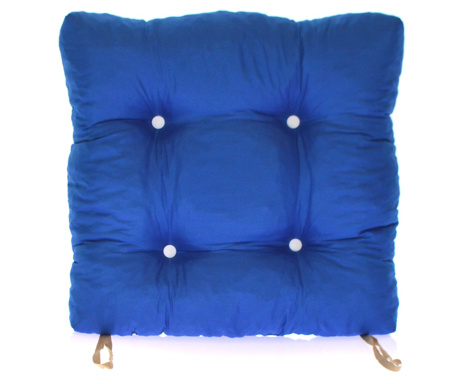 Μαξιλάρι κάθισμα μπαμπού - Κρετόν μπλέ ύφασμα | Mypouf.gr