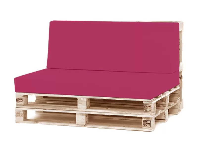 Μαξιλάρι πλάτης τριγωνικό για παλέτα κρετόν φούξια