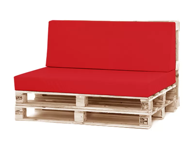 Μαξιλάρι πλάτης τριγωνικό για παλέτα κρετόν κόκκινο