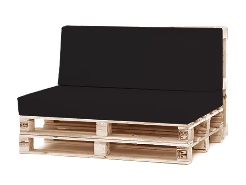 Μαξιλάρι πλάτης τριγωνικό για παλέτα κρετόν μαύρο