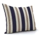 Μαξιλάρι καναπέ - δαπέδου dark blue stripes design | Ύφασμα Λονέτα | Mypouf.gr