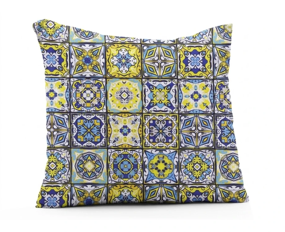 Μαξιλάρι καναπέ - δαπέδου Patch Mosaic design | Ύφασμα Λονέτα | Mypouf.gr