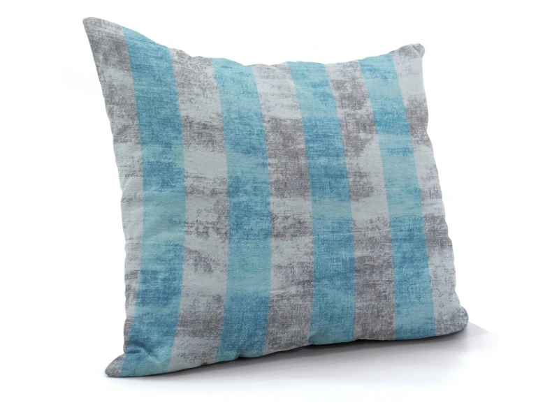 Μαξιλάρι καναπέ - δαπέδου wide stripes turquoise design | Ύφασμα Λονέτα