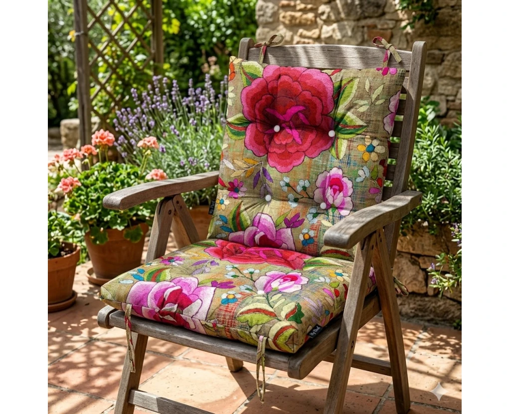 Μαξιλάρι κάθισμα μπαμπού Λονέτα Ύφασμα Manila design | Mypouf.gr