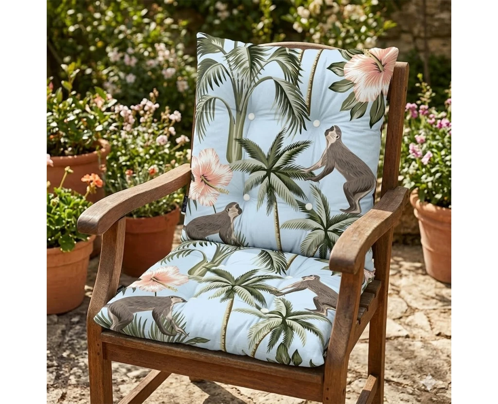 Μαξιλάρι κάθισμα μπαμπού Λονέτα Ύφασμα Monkiki design | Mypouf.gr