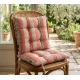 Μαξιλάρι κάθισμα μπαμπού Λονέτα Ύφασμα wide stripes orange design - Εικόνα 3 | Mypouf.gr