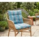 Μαξιλάρι κάθισμα μπαμπού Λονέτα Ύφασμα wide stripes turquoise design - Εικόνα 2 | Mypouf.gr