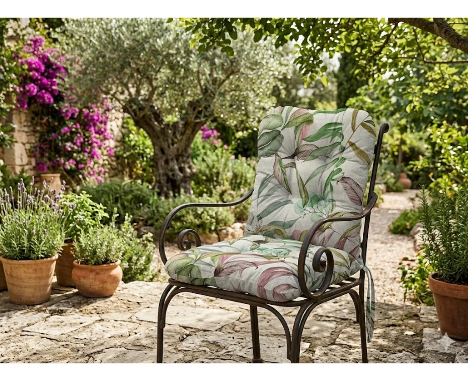 Μαξιλάρι μπαμπού Lunae design ύφασμα λονέτα με πλάτη | Mypouf.gr