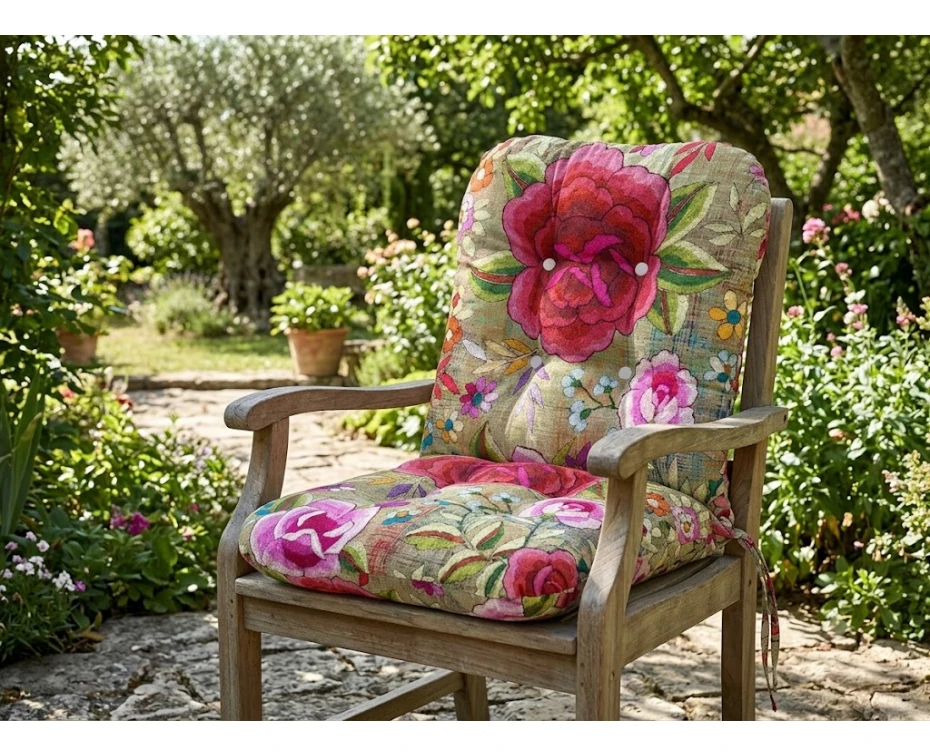 Μαξιλάρι μπαμπού Manila design ύφασμα λονέτα με πλάτη | Mypouf.gr