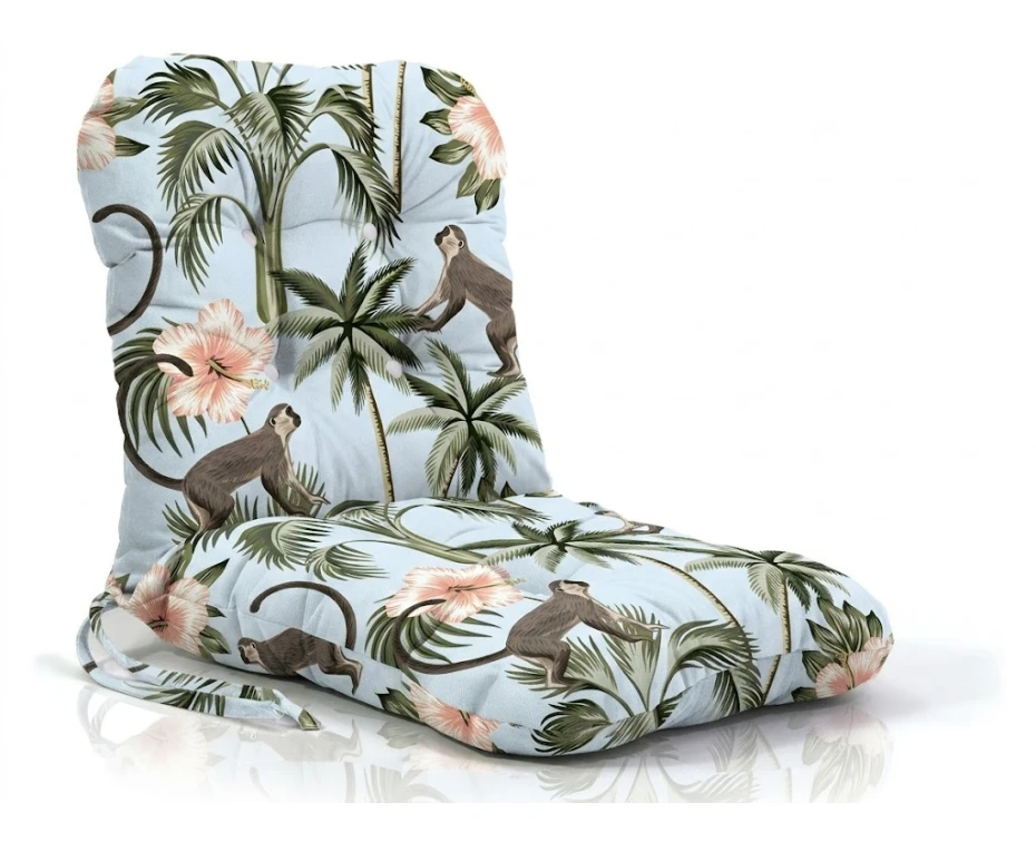 Μαξιλάρι μπαμπού Monkiki design ύφασμα λονέτα με πλάτη | Mypouf.gr