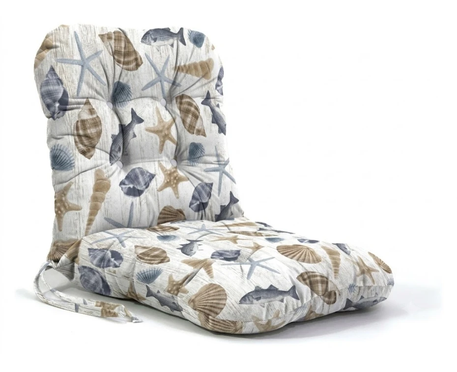 Μαξιλάρι μπαμπού Oceania design ύφασμα λονέτα με πλάτη | Mypouf.gr