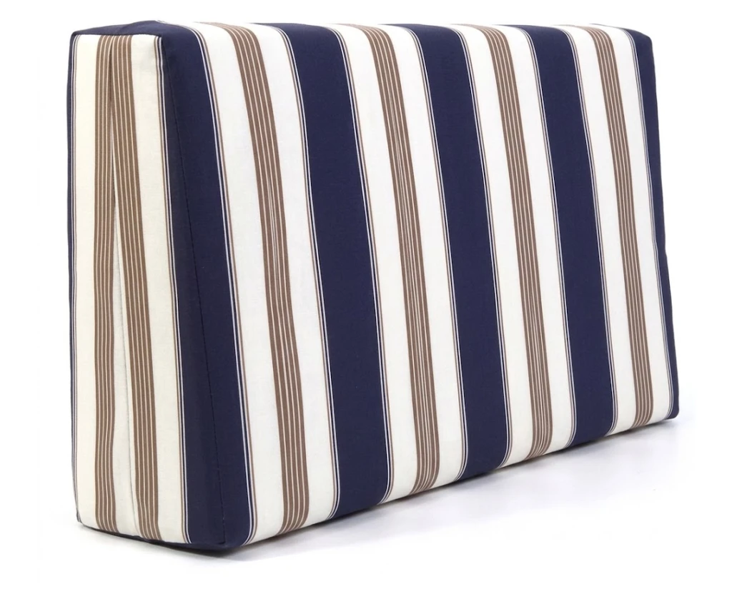 Μαξιλάρι πλάτης τριγωνικό dark blue stripes design - Λονέτα Ύφασμα
