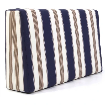 Μαξιλάρι πλάτης τριγωνικό dark blue stripes design - Λονέτα Ύφασμα