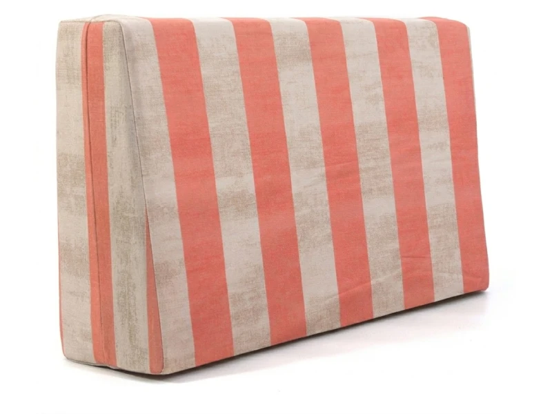 Μαξιλάρι πλάτης τριγωνικό wide stripes orange design - Λονέτα Ύφασμα