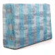Μαξιλάρι πλάτης τριγωνικό wide stripes turquoise design - Λονέτα Ύφασμα | Mypouf.gr