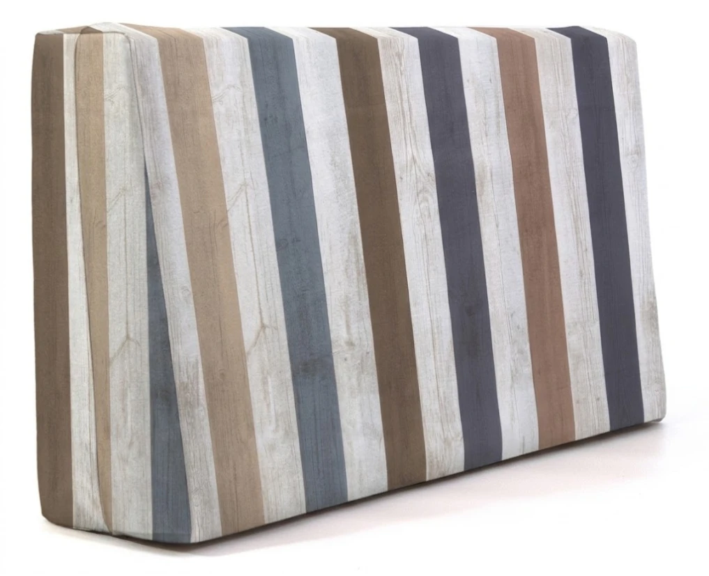 Μαξιλάρι πλάτης τριγωνικό wooden design - Λονέτα Ύφασμα