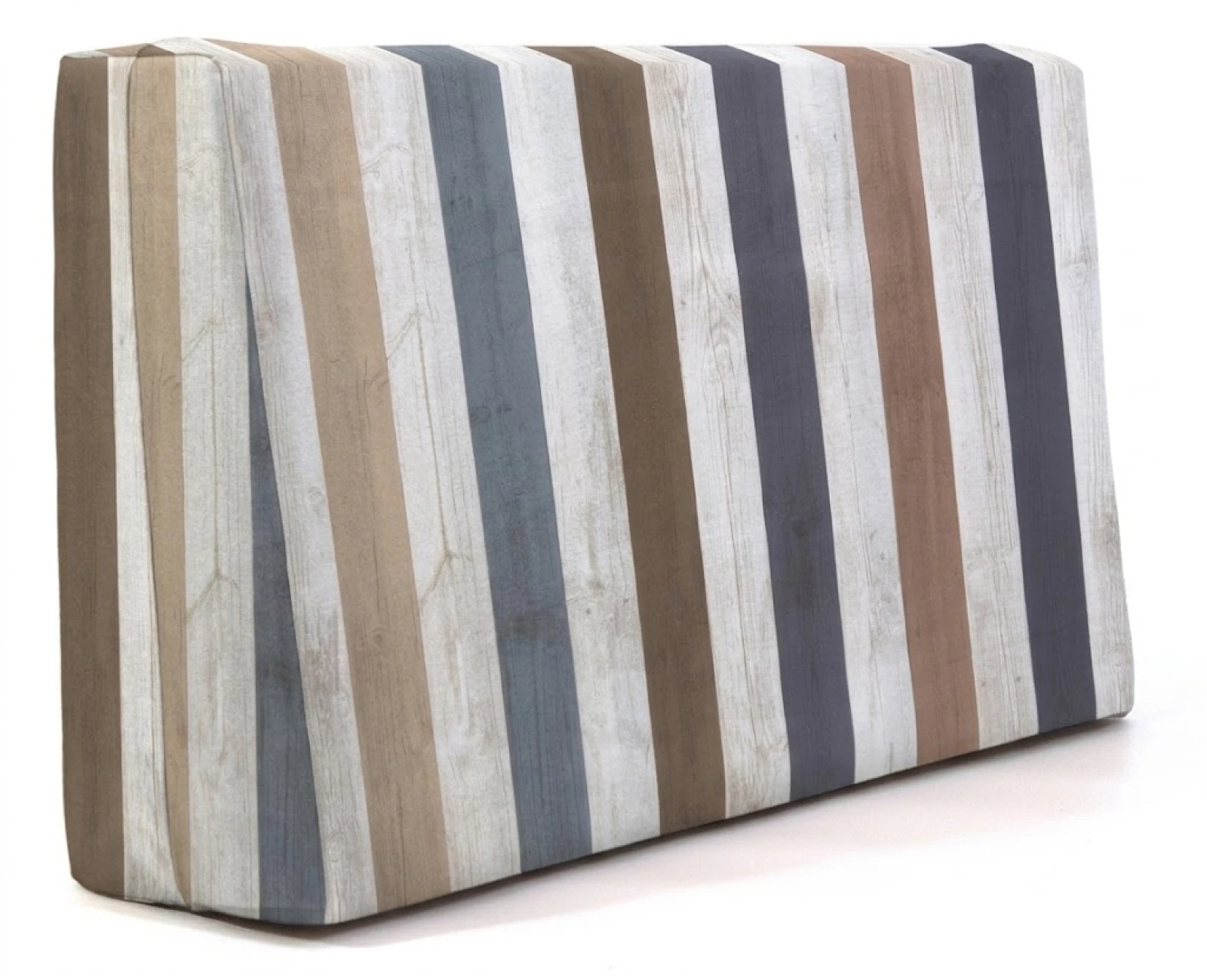 Μαξιλάρι πλάτης τριγωνικό wooden design - Λονέτα Ύφασμα | Mypouf.gr