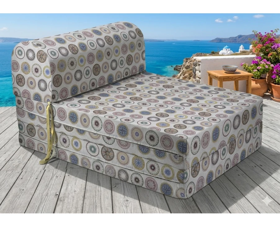 Πολυθρόνα - Κρεβάτι Flip Chair Florina Λονέτα Ύφασμα compass design - Εικόνα 2 | Mypouf.gr