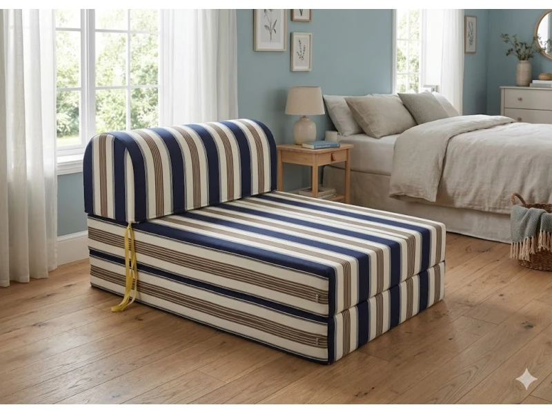 Πολυθρόνα - Κρεβάτι Flip Chair Florina Λονέτα Ύφασμα dark blue stripes design
