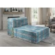 Πολυθρόνα - Κρεβάτι Flip Chair Florina Λονέτα Ύφασμα wide stripes turquoise design - Εικόνα 2 | Mypouf.gr