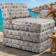 Πολυθρόνα - Κρεβάτι Flip Chair Panama Λονέτα Ύφασμα compass design | Mypouf.gr