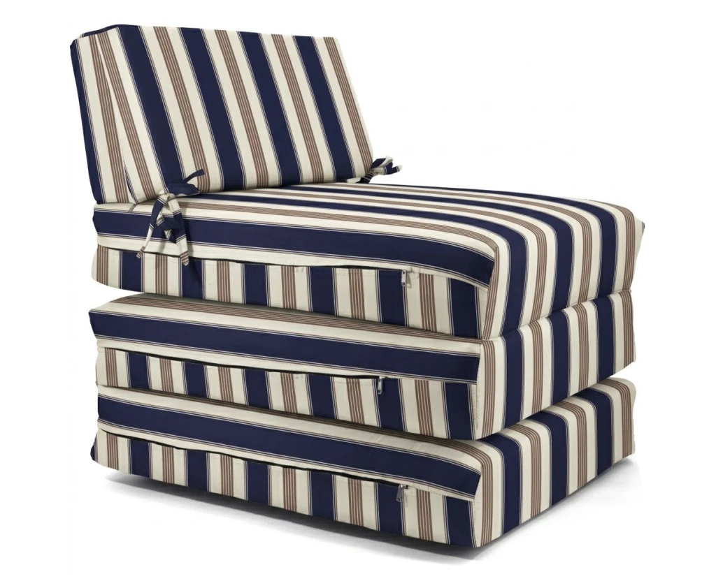 Πολυθρόνα - Κρεβάτι Flip Chair Panama Λονέτα Ύφασμα dark blue stripes design | Mypouf.gr