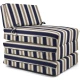 Πολυθρόνα - Κρεβάτι Flip Chair Panama Λονέτα Ύφασμα dark blue stripes design | Mypouf.gr