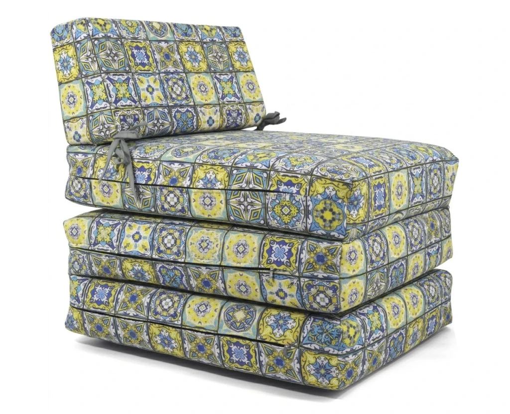 Πολυθρόνα - Κρεβάτι Flip Chair Panama Λονέτα Ύφασμα Patch Mosaic design | Mypouf.gr