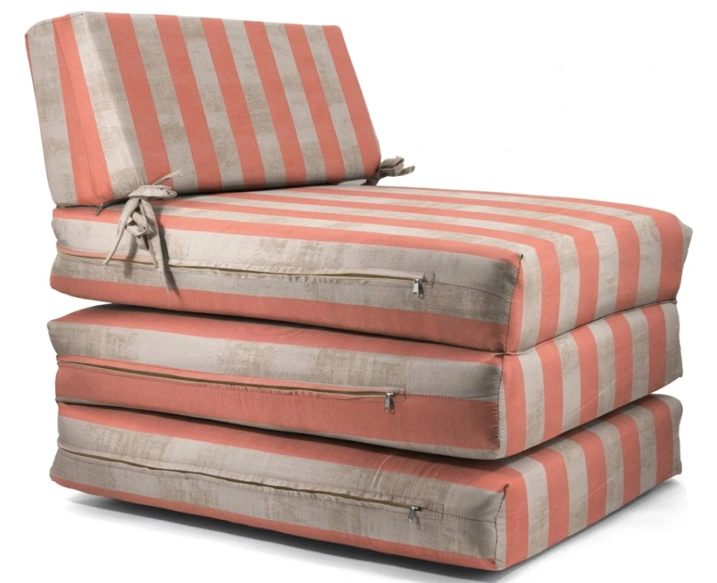 Πολυθρόνα - Κρεβάτι Flip Chair Panama Λονέτα Ύφασμα wide stripes orange design