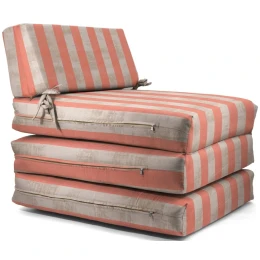 Πολυθρόνα - Κρεβάτι Flip Chair Panama Λονέτα Ύφασμα wide stripes orange design