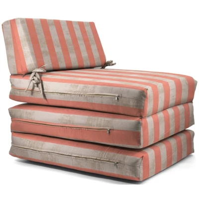 Πολυθρόνα - Κρεβάτι Flip Chair Panama Λονέτα Ύφασμα wide stripes orange design