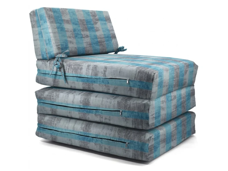 Πολυθρόνα - Κρεβάτι Flip Chair Panama Λονέτα Ύφασμα wide stripes turquoise design