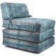 Πολυθρόνα - Κρεβάτι Flip Chair Panama Λονέτα Ύφασμα wide stripes turquoise design | Mypouf.gr
