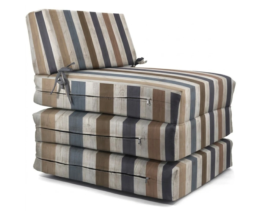 Πολυθρόνα - Κρεβάτι Flip Chair Panama Λονέτα Ύφασμα wooden design | Mypouf.gr