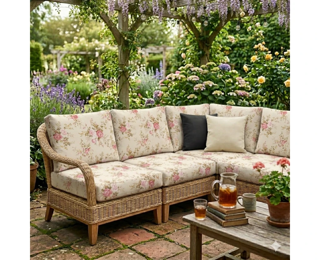 Μαξιλάρι Σχέδιο Floral Rakel 101 λονέτα ύφασμα για παλέτα και ευρωπαλέτα | Mypouf.gr