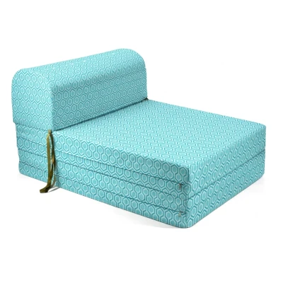 Πολυθρόνα - Κρεβάτι Flip Chair Florina - 70% αδιαβροχοποίηση Ύφασμα απόχρωση σχέδιο (Design Beehive Γαλάζιο-Τιρκουάζ)