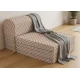 Πολυθρόνα - Κρεβάτι Flip Chair Florina - 70% αδιαβροχοποίηση Ύφασμα απόχρωση σχέδιο (Design Beehive Καφέ-Γκρι) - Εικόνα 2 | Mypouf.gr