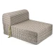 Πολυθρόνα - Κρεβάτι Flip Chair Florina - 70% αδιαβροχοποίηση Ύφασμα απόχρωση σχέδιο (Design Beehive Μπεζ-Μπορντώ)