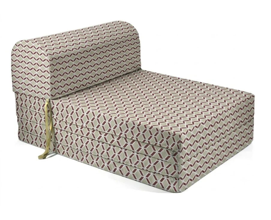 Πολυθρόνα - Κρεβάτι Flip Chair Florina - 70% αδιαβροχοποίηση Ύφασμα απόχρωση σχέδιο (Design Beehive Μπεζ-Μπορντώ)