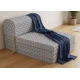 Πολυθρόνα - Κρεβάτι Flip Chair Florina - 70% αδιαβροχοποίηση Ύφασμα απόχρωση σχέδιο (Design Beehive Μπλε-Γκρι) - Εικόνα 2 | Mypouf.gr