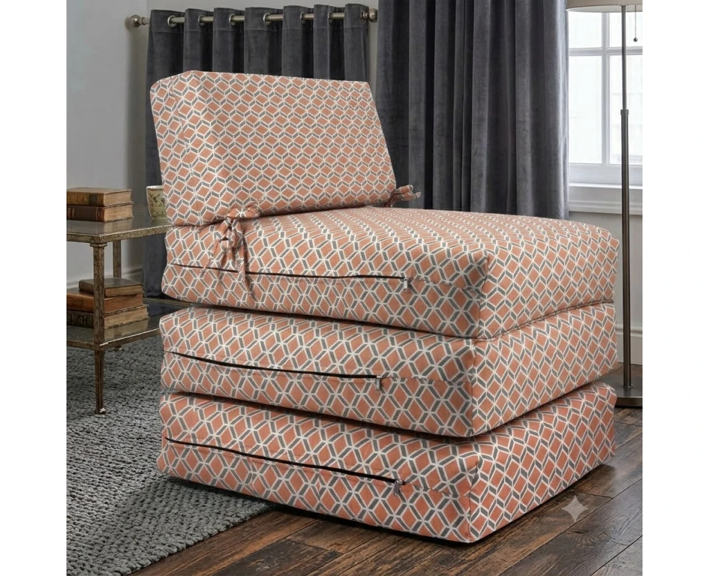 Πολυθρόνα - Κρεβάτι Flip Chair Panama 70% αδιαβροχοποίηση Ύφασμα απόχρωση σχέδιο (Design Beehive Καφέ-Γκρι) - Εικόνα 2 | Mypouf.gr