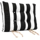 Μαξιλάρι για κάθισμα με κουμπιά ρίγες μαύρες λευκές 70% αδιαβροχοποίηση Paros | Mypouf.gr