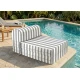 Πολυθρόνα - Κρεβάτι Flip Chair Florina - ρίγες ανθρακί λευκές με 70% αδιαβροχοποίηση Milos | Mypouf.gr